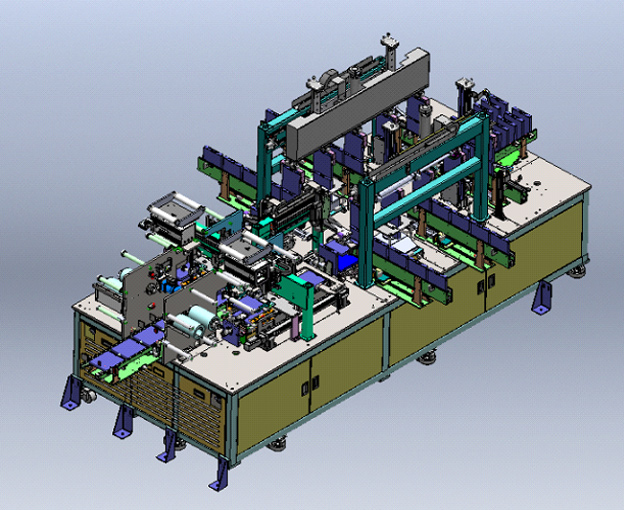 电芯生产过程专机-方形电池包膜机